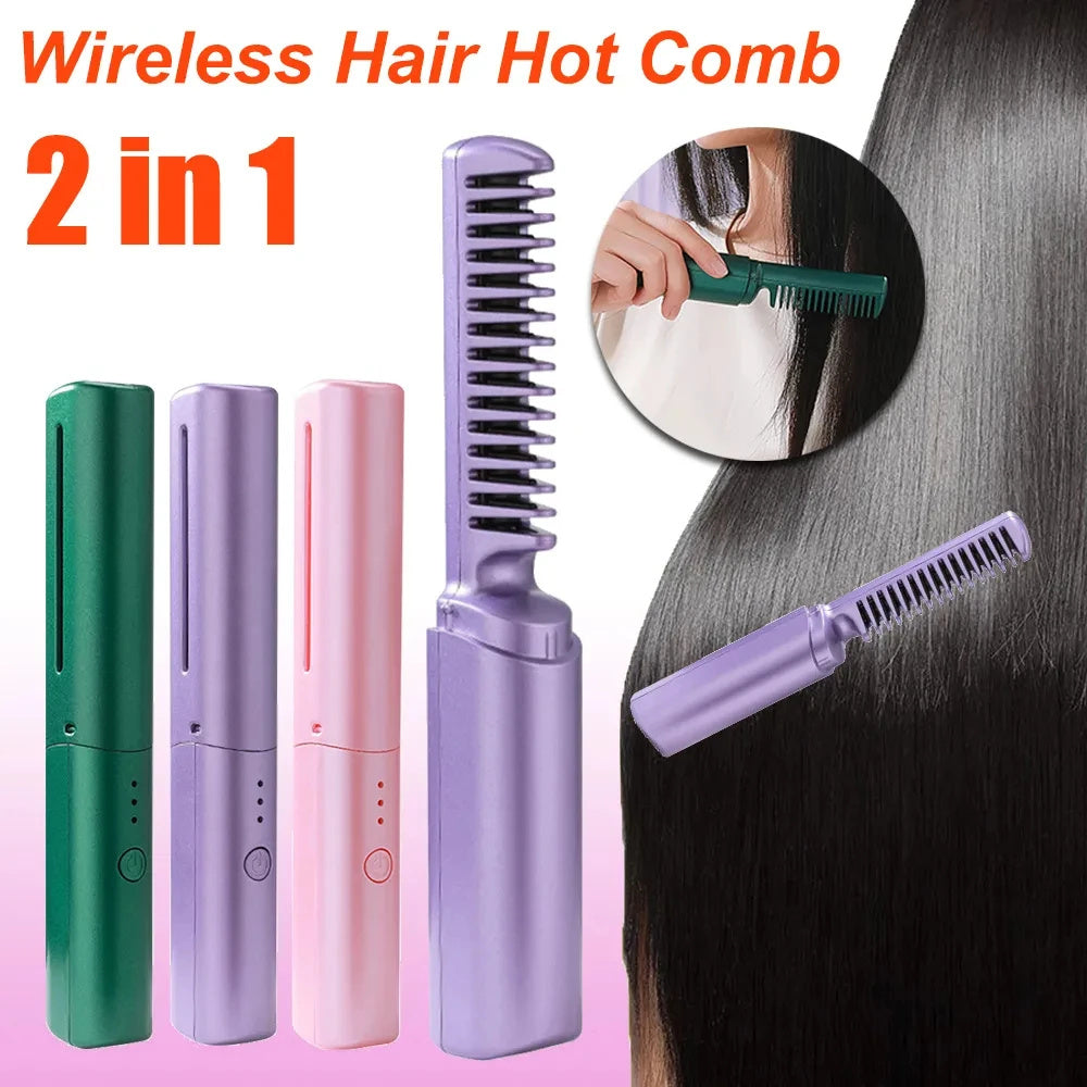 Wireless Hair Straightener Comb